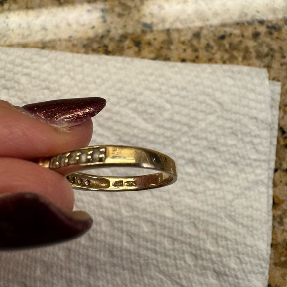 Ross Simons gold vermil stackable rings. 925 stamp. Semi precious w/diamonds - Picture 6 of 10